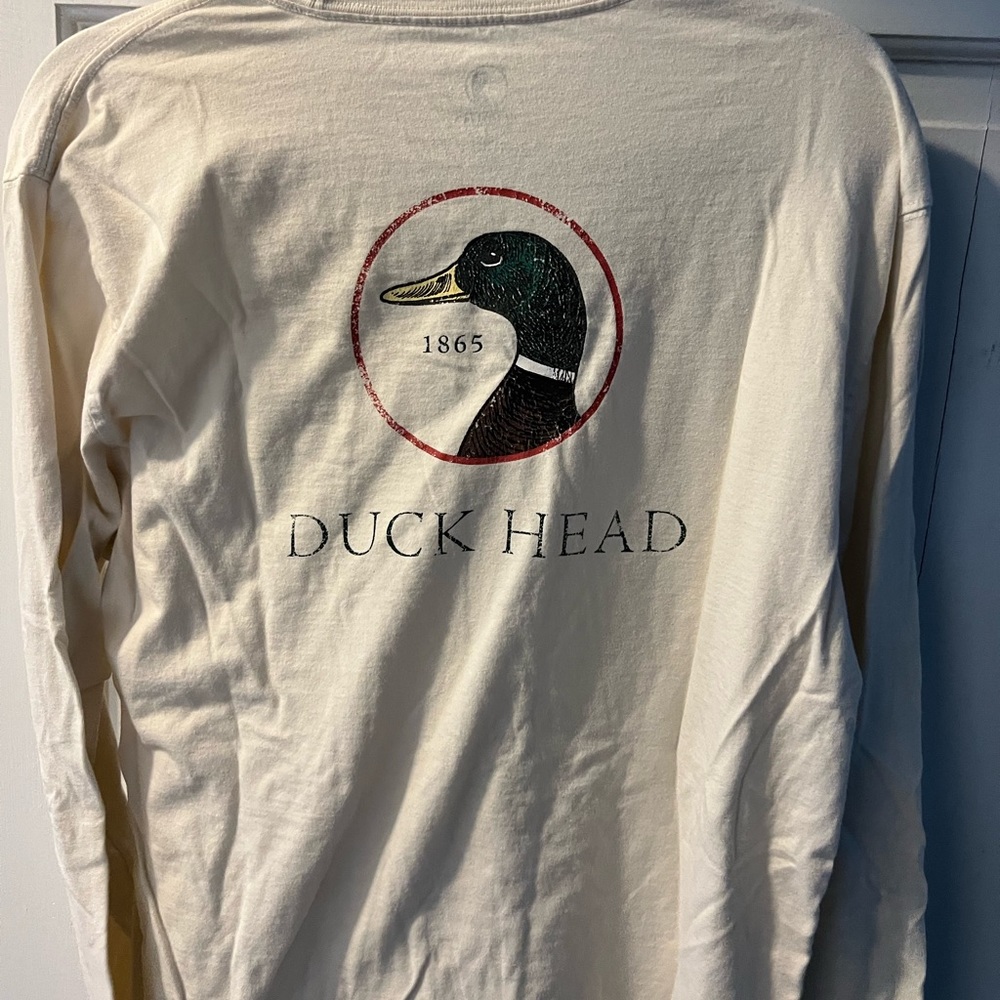 Duck head Men’s Large Cream/Off White Long-sleeve Tee